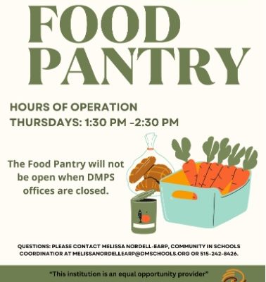 Hillis Food Pantry Flyer